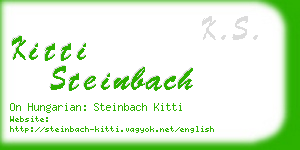 kitti steinbach business card